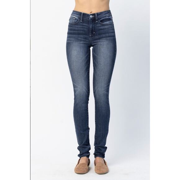 Judy Blue Cool As A Cucumber Skinny Jeans Dark Wash Women’s Size 5/27 - Picture 1 of 8